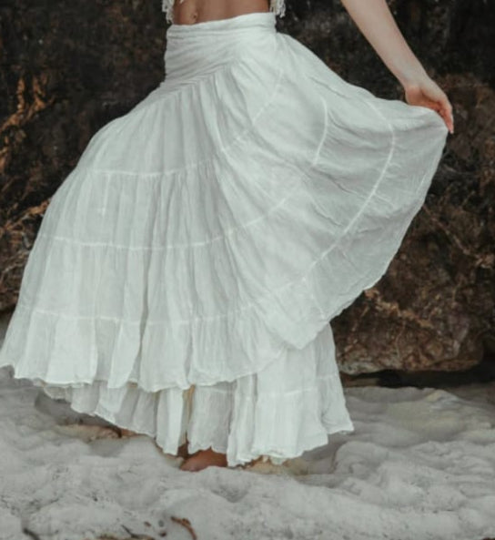 Cotton Wrap Skirt