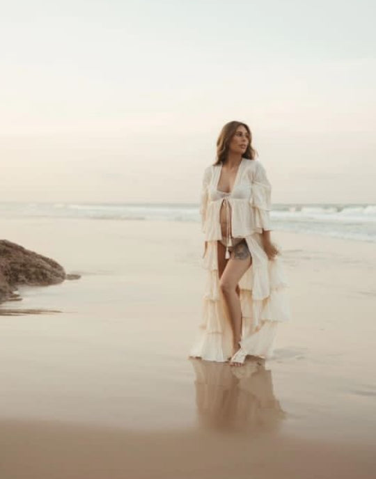 Ruffled Kimono