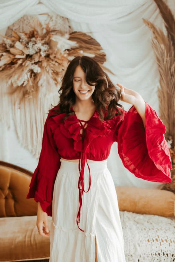 Classic Corset Top Crimson