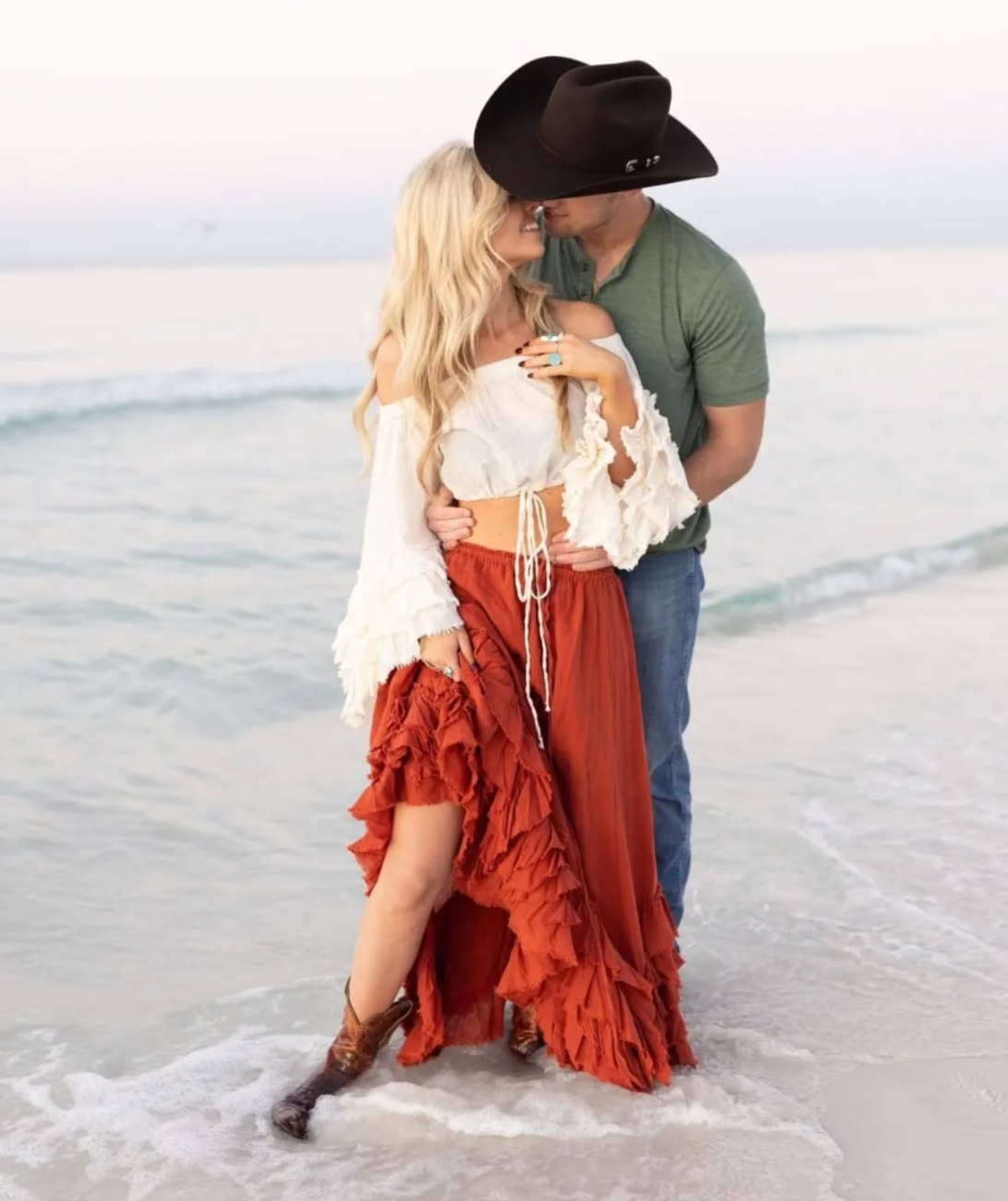 Rust Gypsy Skirt & Ivory Gypsy top