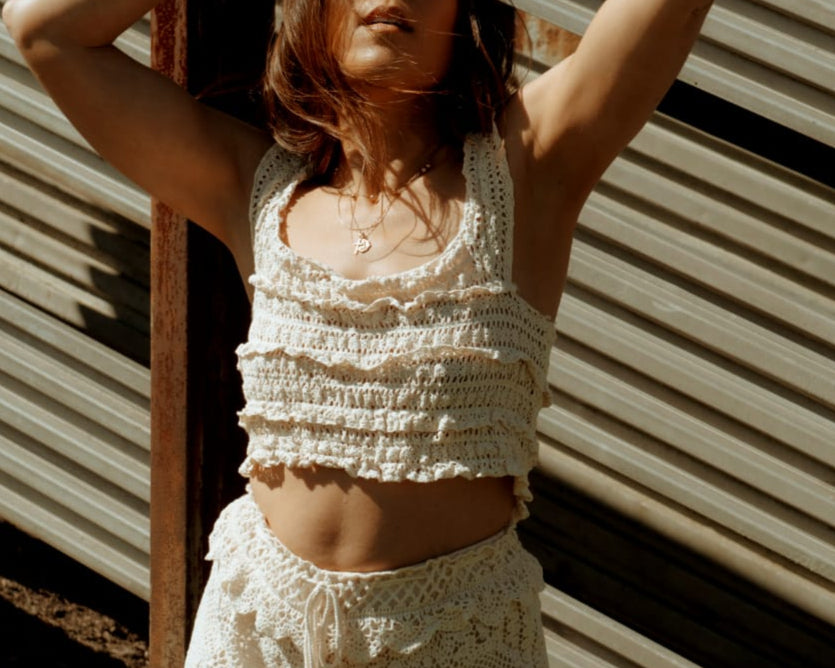 Crochet Sleeveless Crop Top