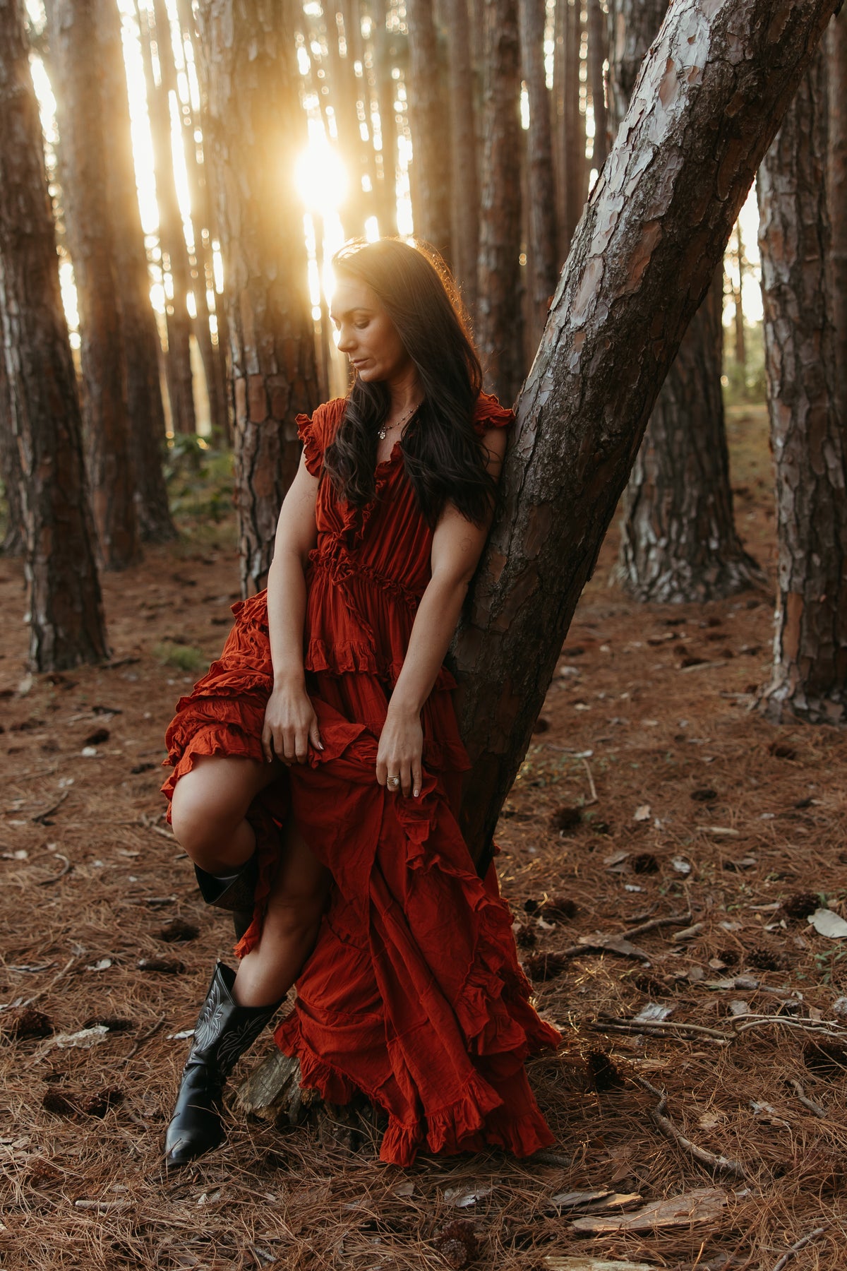 Charlotte Dress Rust