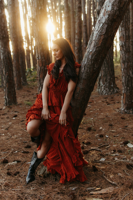 Charlotte Dress Rust