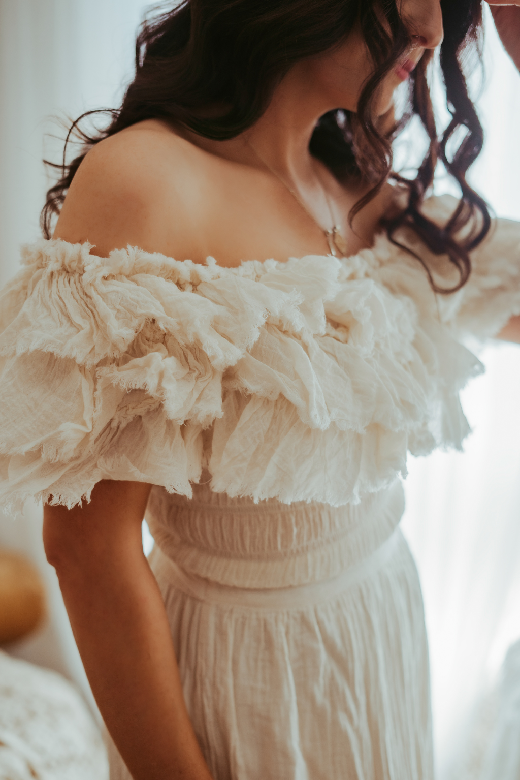 Ruffled Top & Gypsy Skirt Ivory