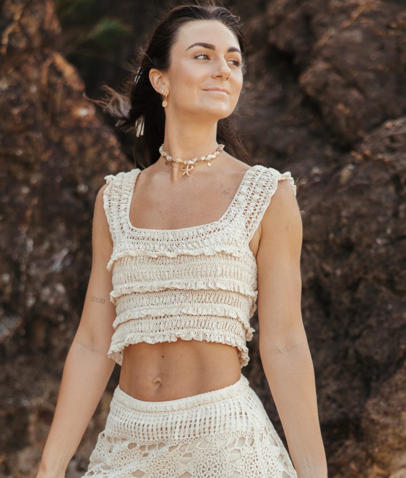 Crochet Sleeveless Crop Top