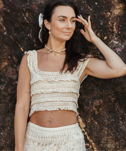 Crochet Sleeveless Crop Top