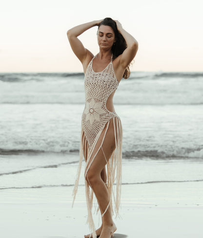 Vintage Long Crochet Dress