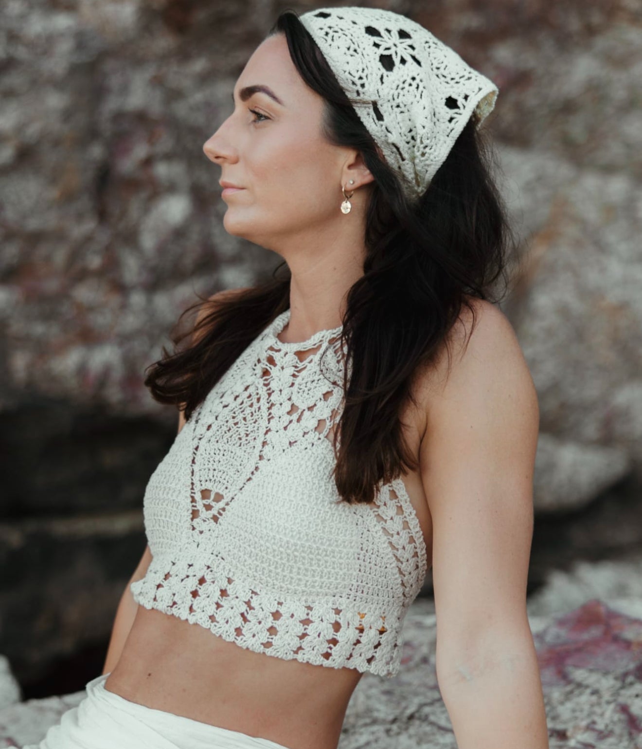 Vintage Crochet Bandana