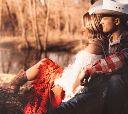 Rust Gypsy Skirt & Ivory Gypsy top