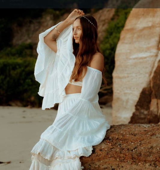 Vintage Soul Top & Retro Fringe Skirt