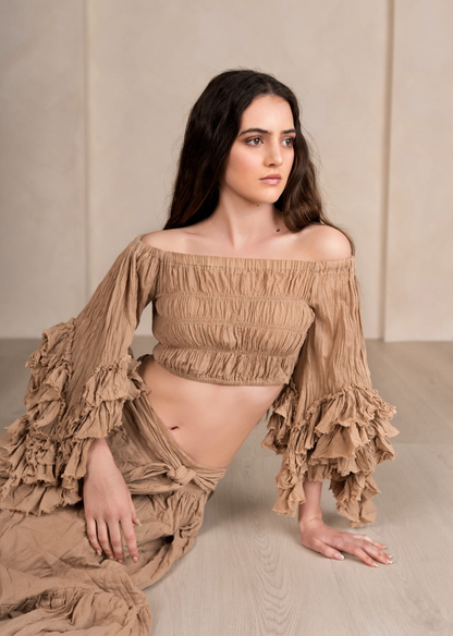 Double sided Gypsy Top & Layered Split Skirt