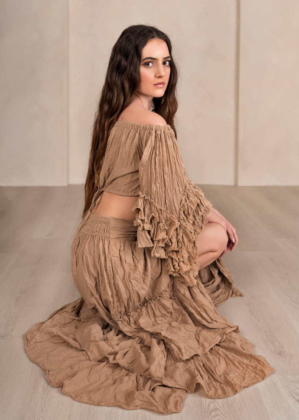Double sided Gypsy Top & Layered Split Skirt