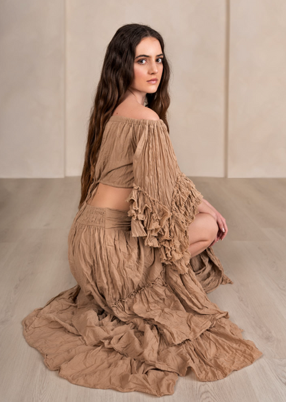 Double sided Gypsy Top & Layered Split Skirt