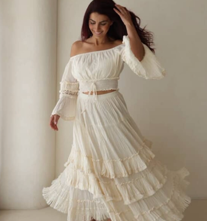 Angelica Top & Retro Fringe Skirt